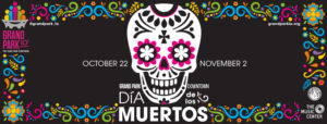 Grand Park's Downtown Día de los Muertos Halloween event near Circa residences in Downtown Los Angeles